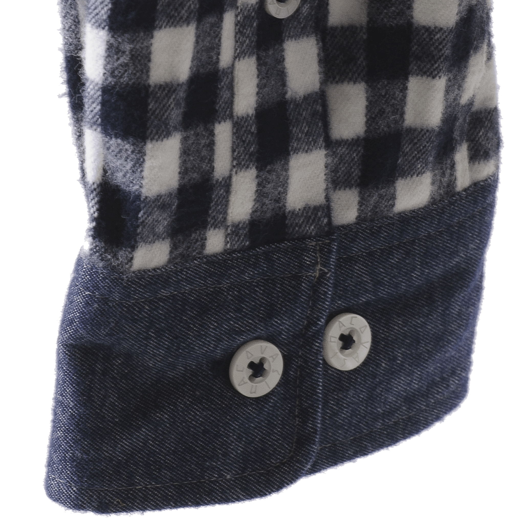 キングサイズ クレイジーチェック柄長袖ボタンダウンシャツ 23224046