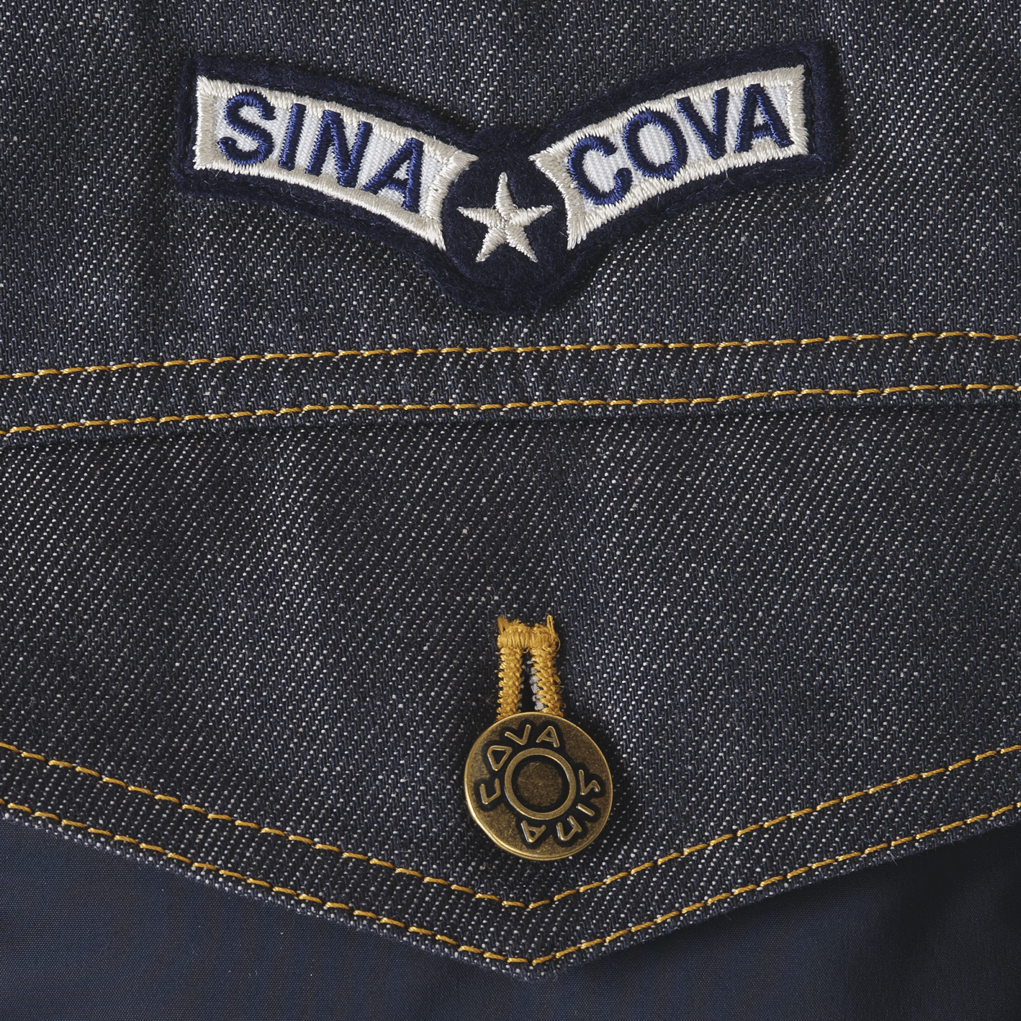 【公式】シナコバ(SINA COVA)キングサイズ デニム切替ダウンジャケット 23223066