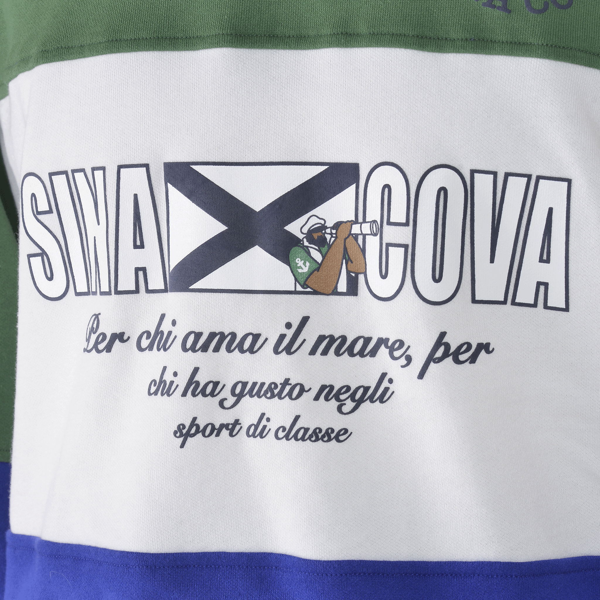 【公式】シナコバ(SINA COVA)クルーネックトレーナー 24210030 グリーンのプリント部分2