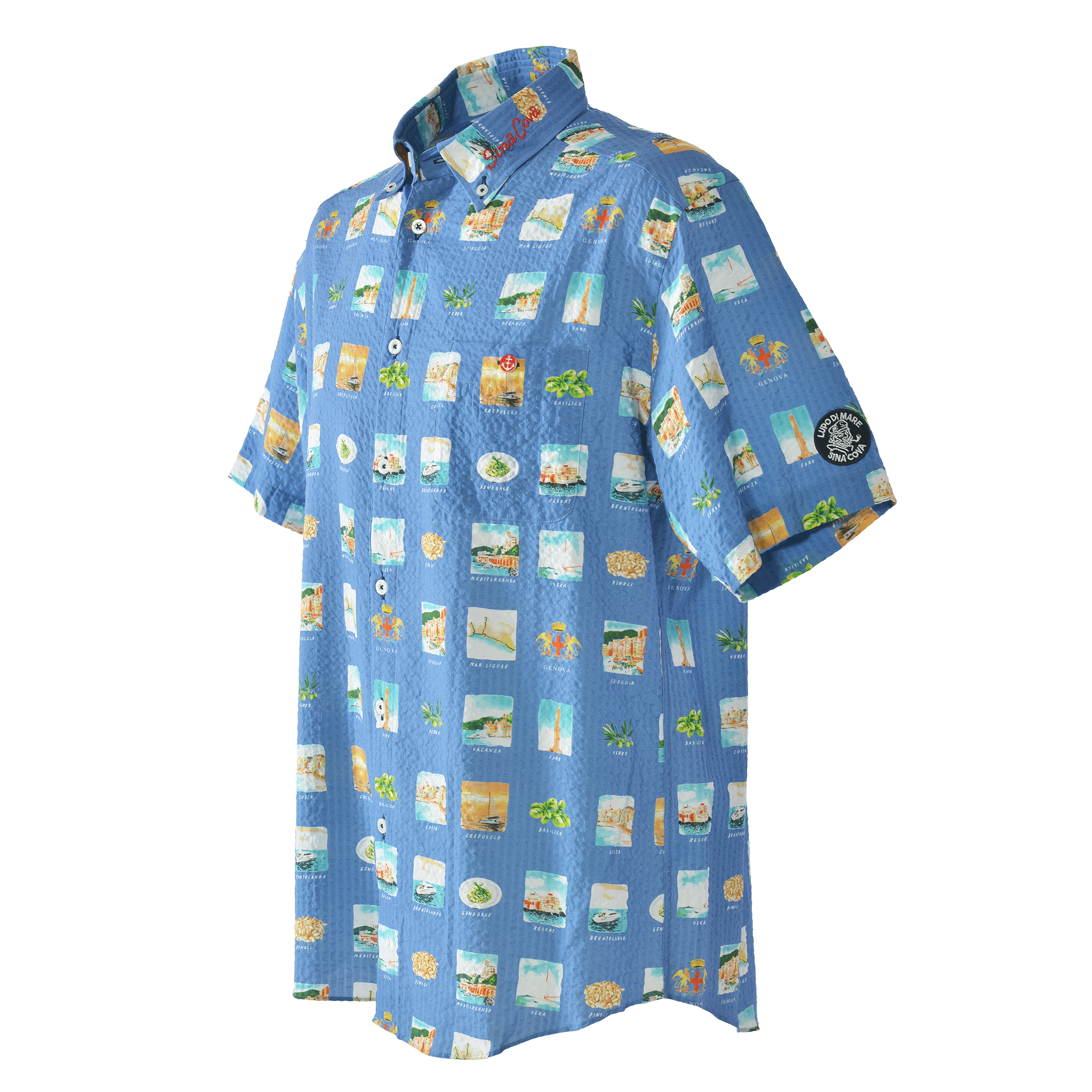 Short-sleeved button-down shirt 26124540