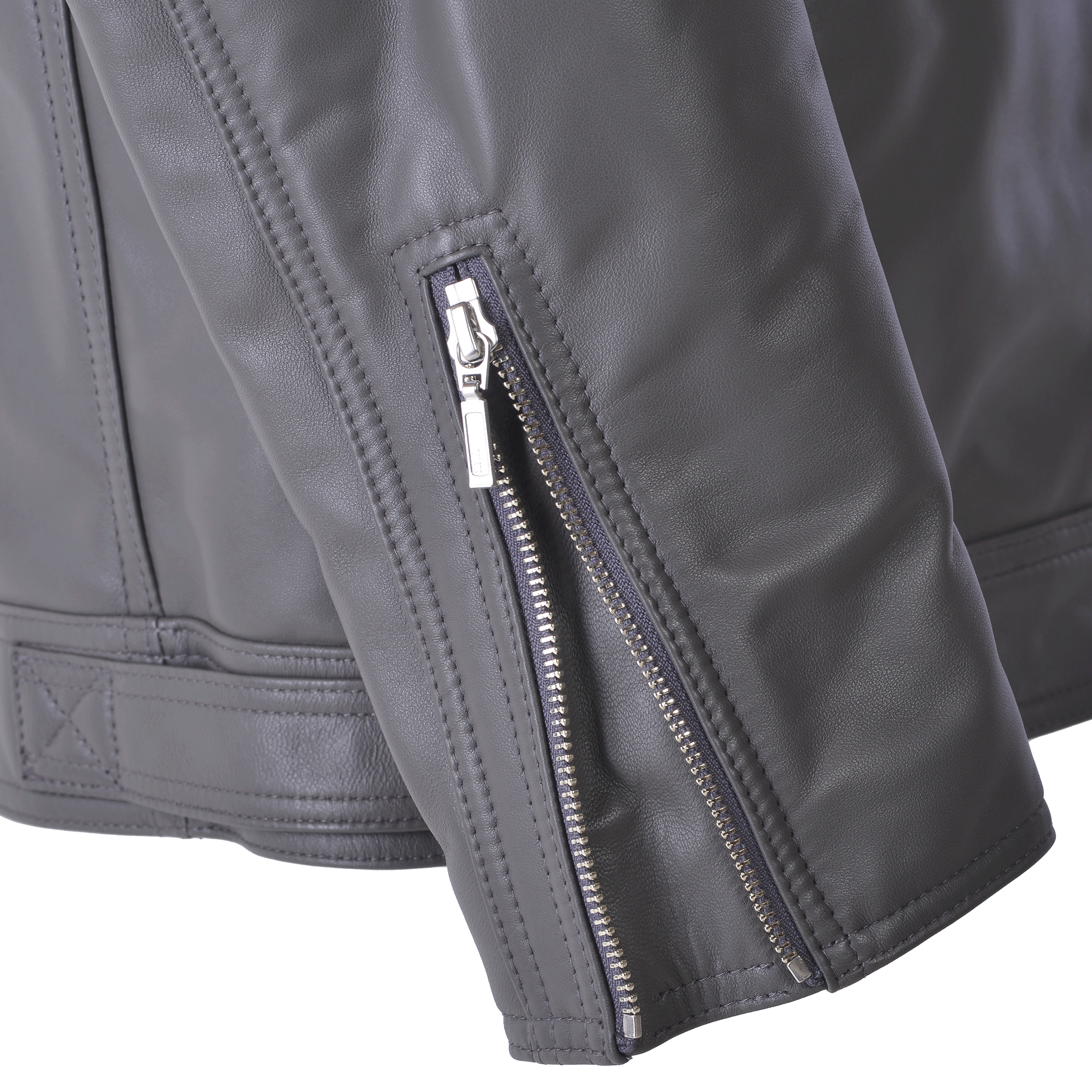 フード付きレザージャケット 25223910