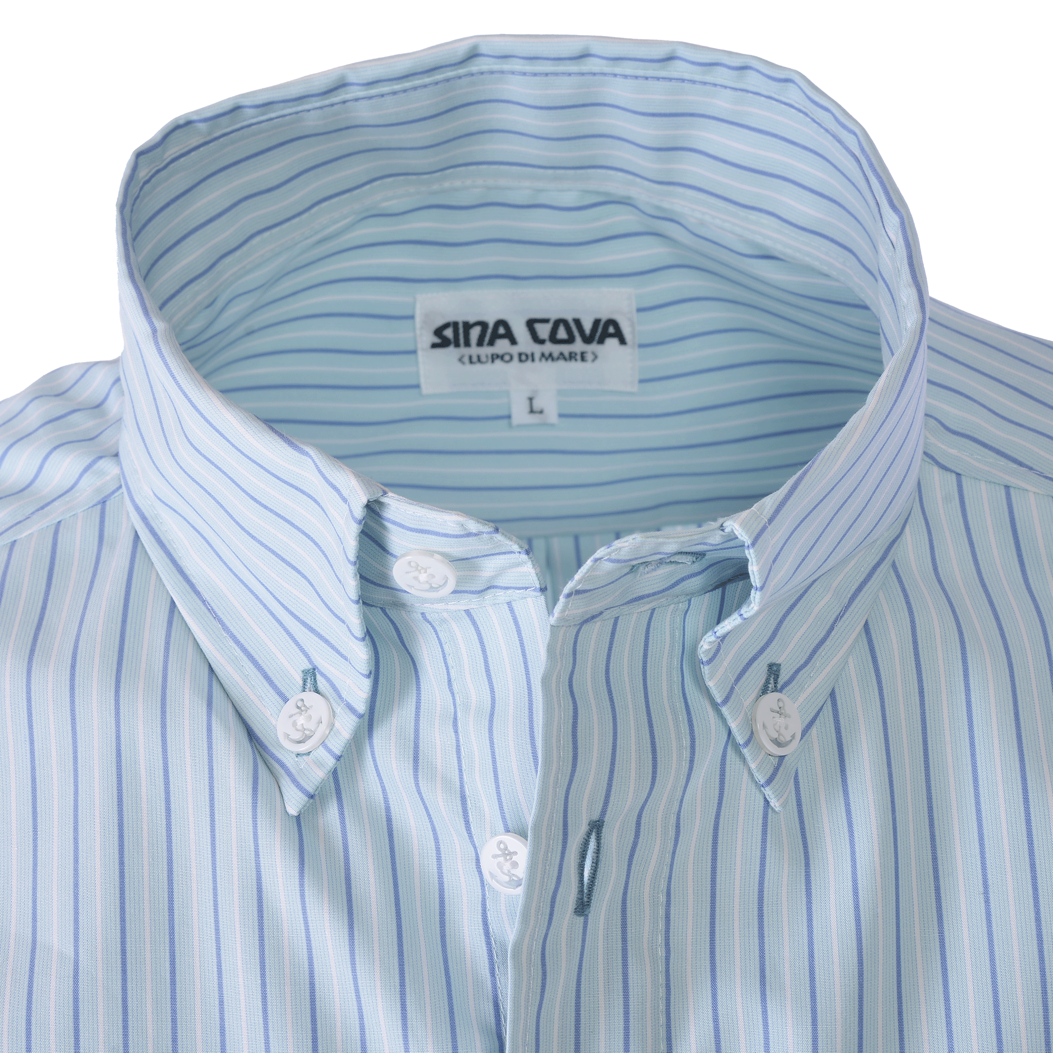 條紋長袖扣襯衫 25224030