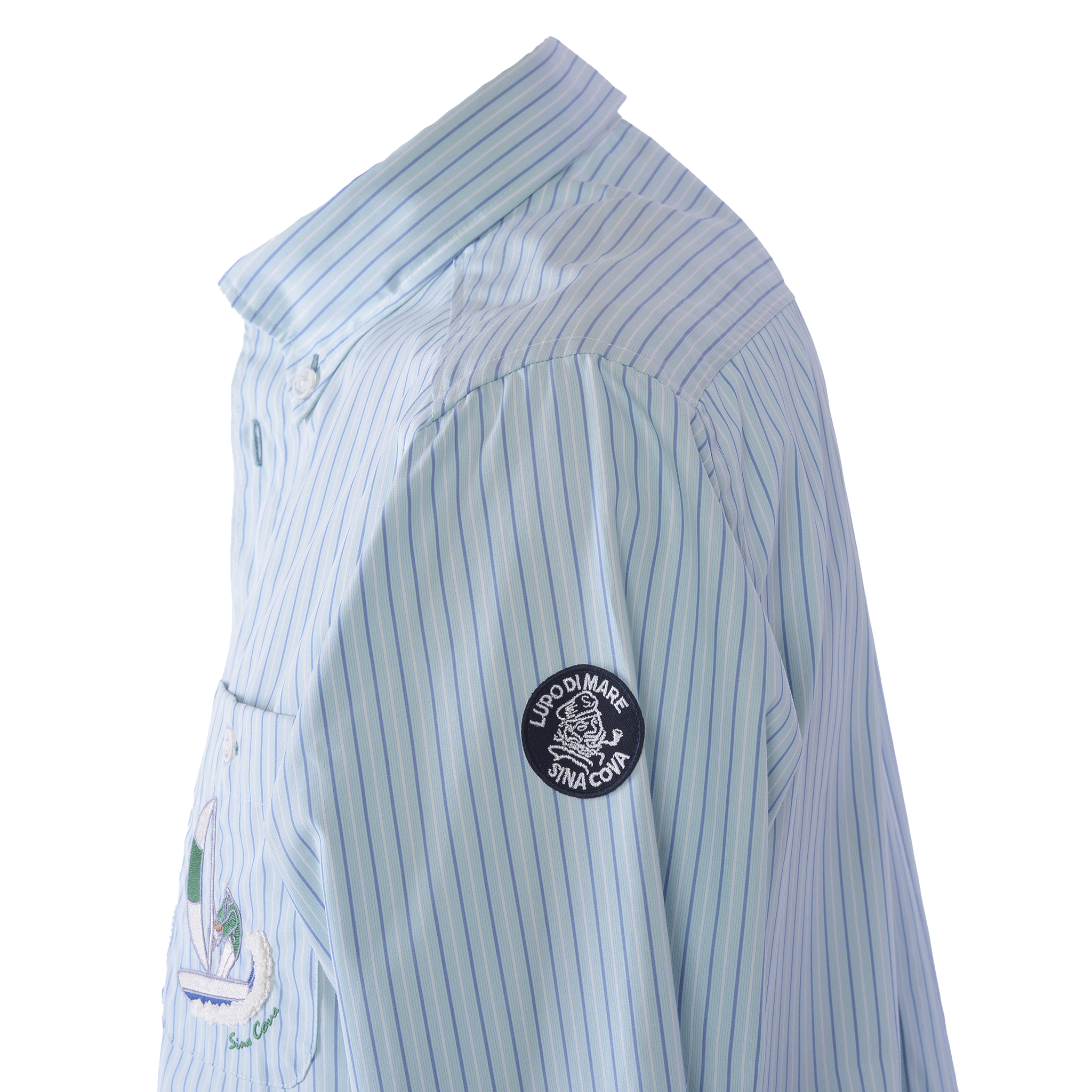 條紋長袖扣襯衫 25224030