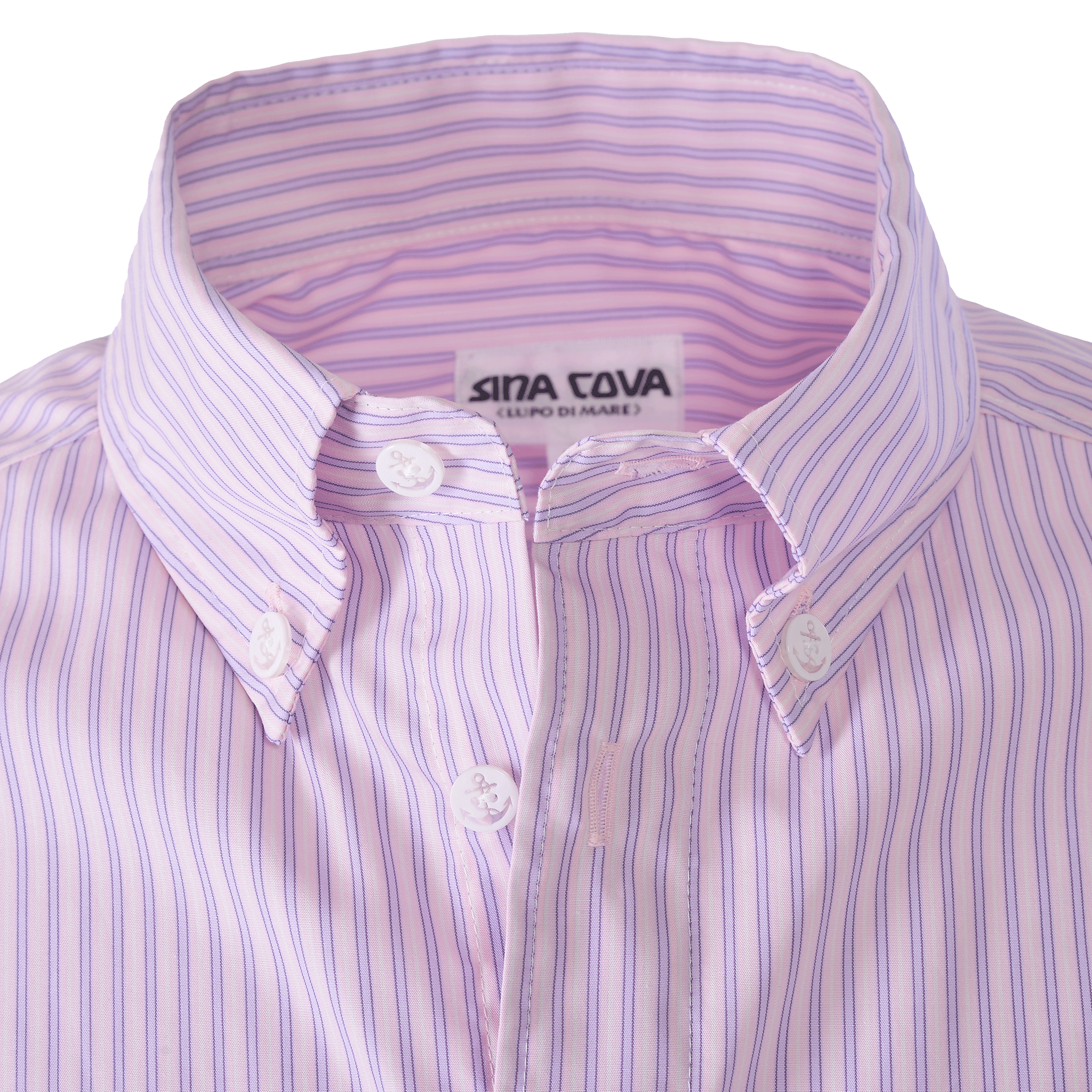 條紋長袖扣襯衫 25224030