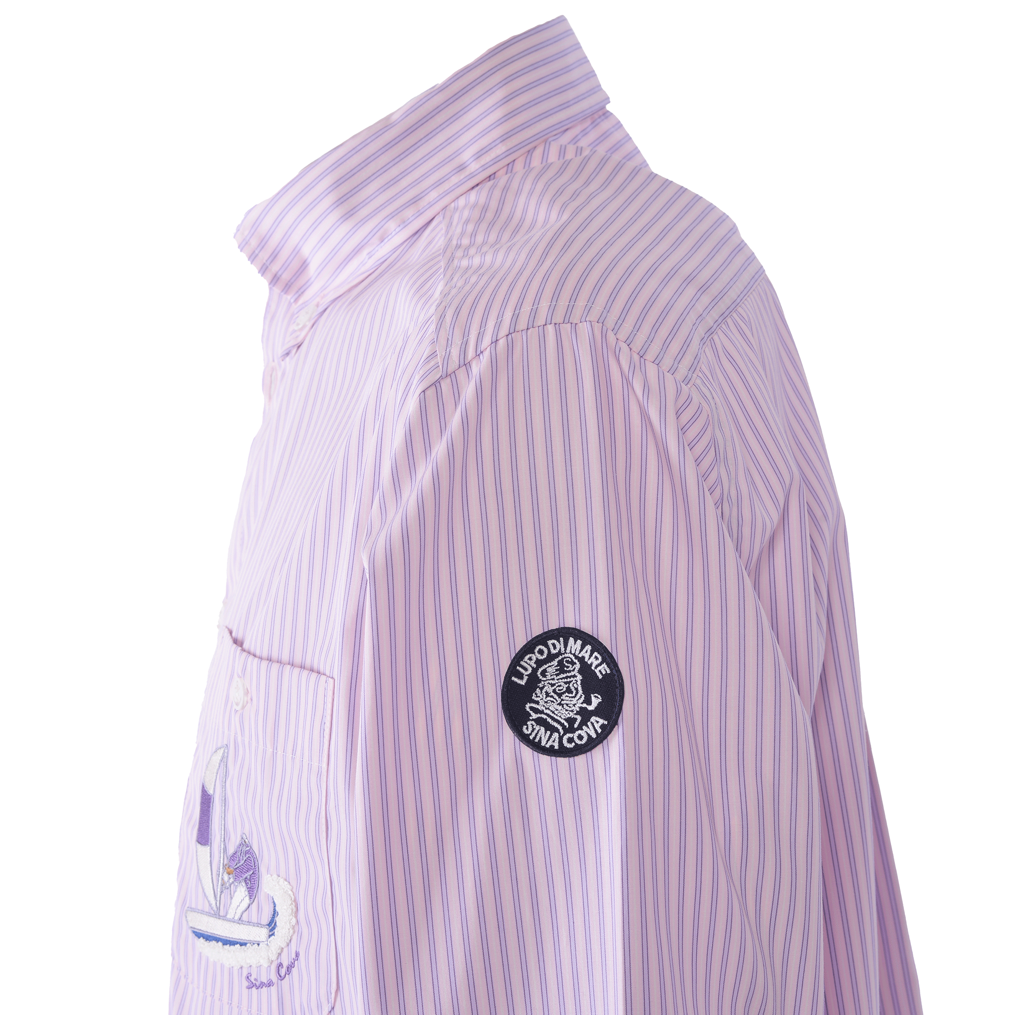 條紋長袖扣襯衫 25224030