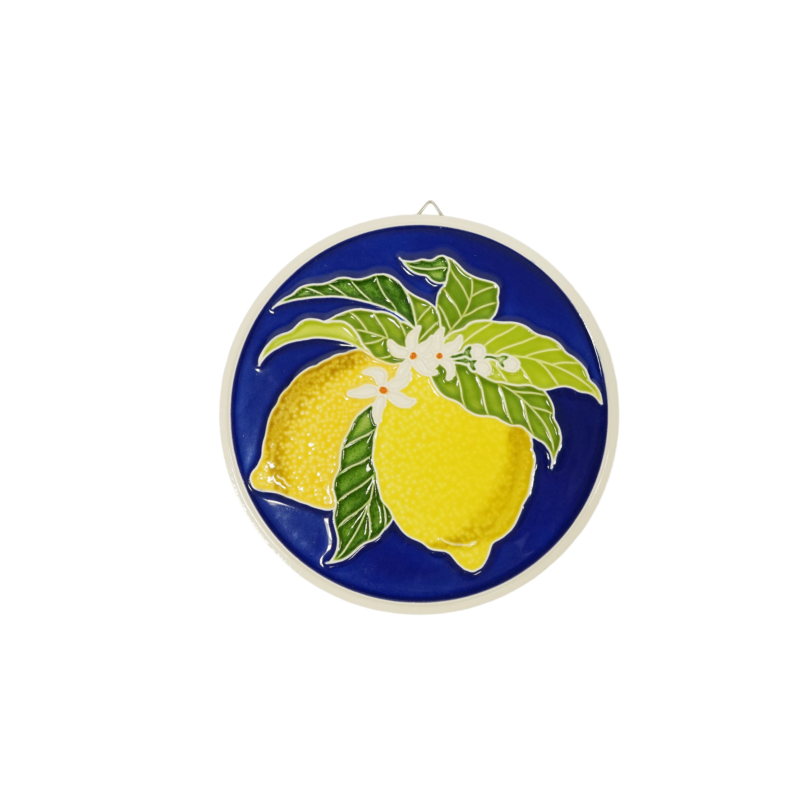 陶瓷印花水果檸檬(藍色)φ15 57003150