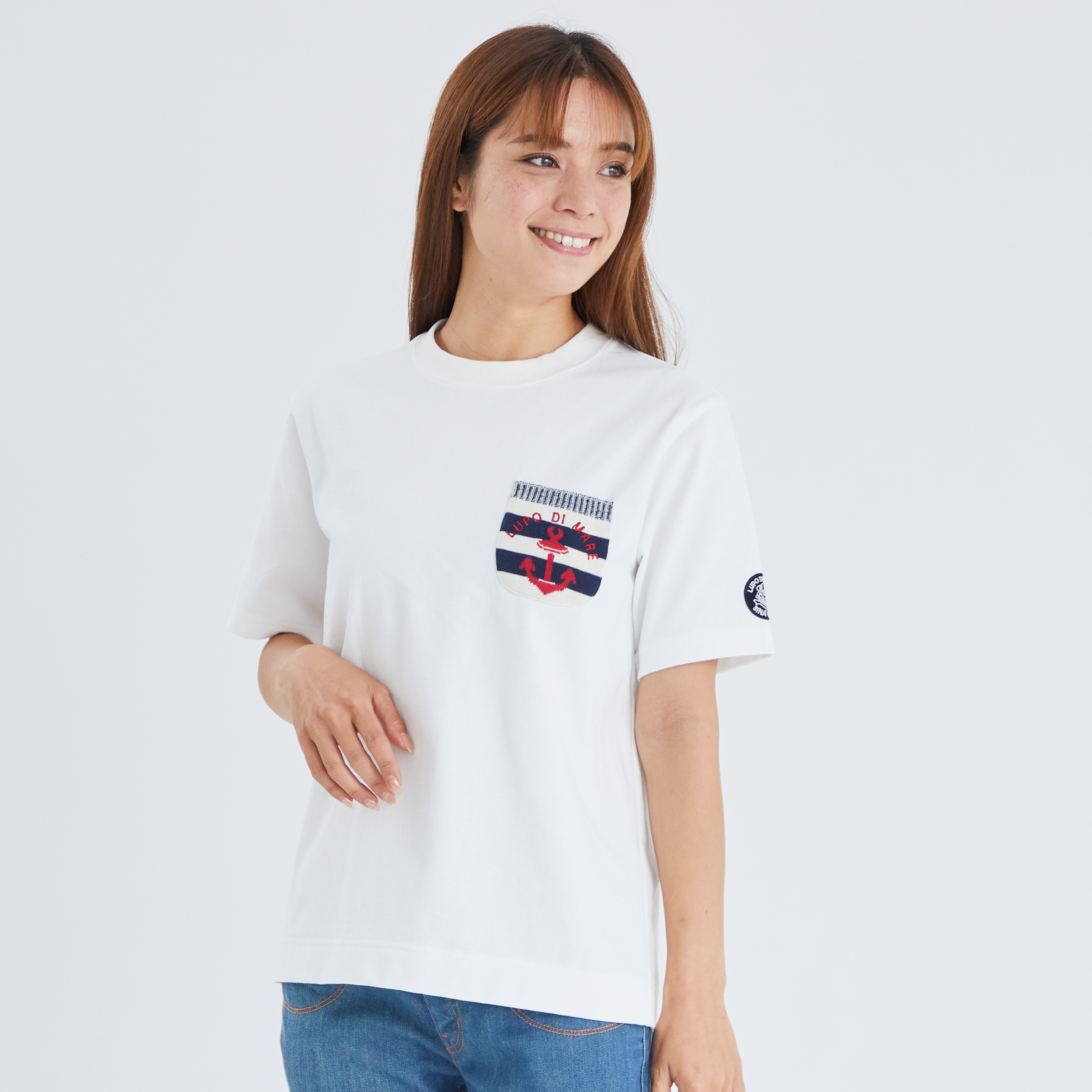 ポケットデザイン 半袖Tシャツ ユニセックス(男女兼用) サイズS~LL 23120540