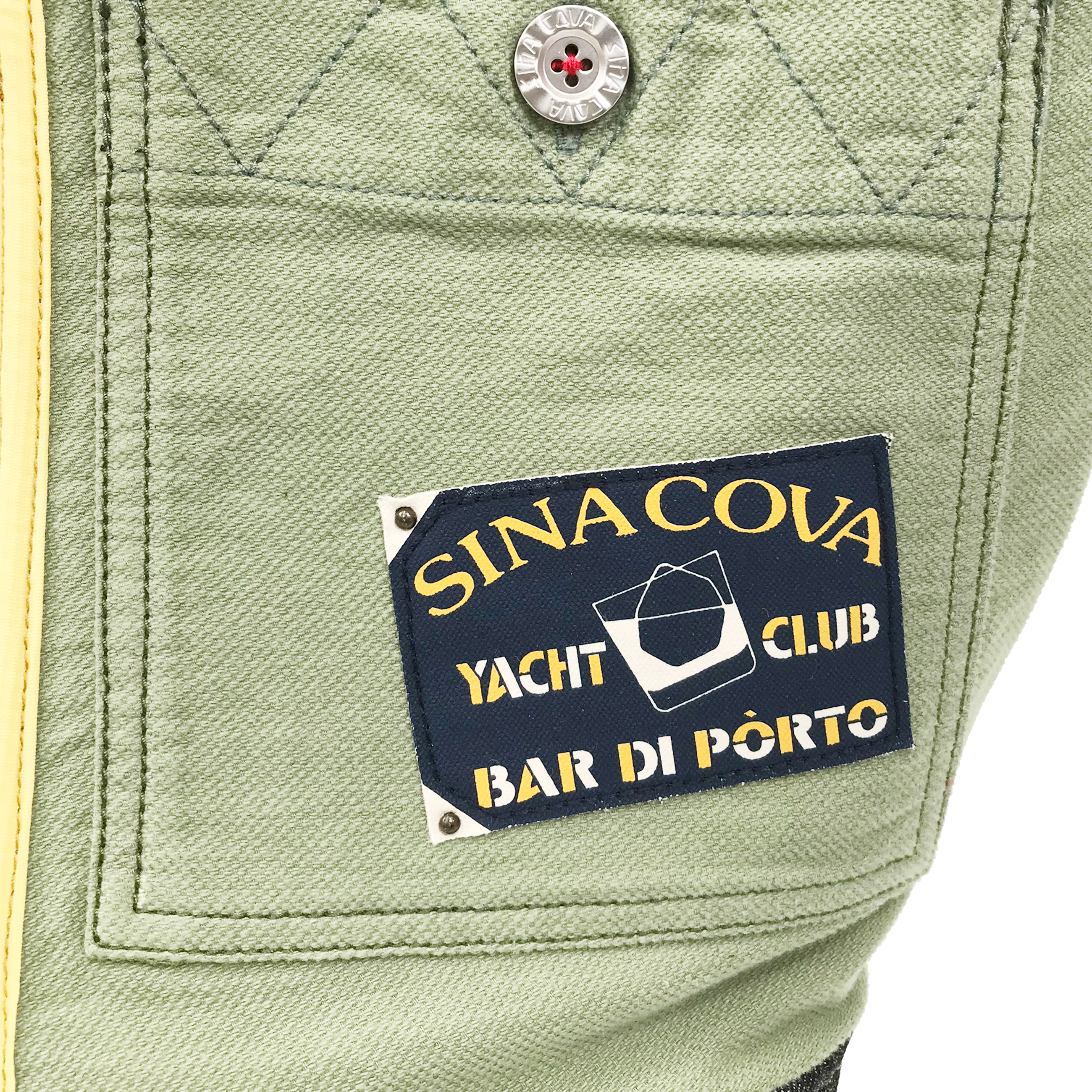 【公式】シナコバ(SINA COVA)【一点もの】リメイクトートバック イエロー×カーキ 10070124
