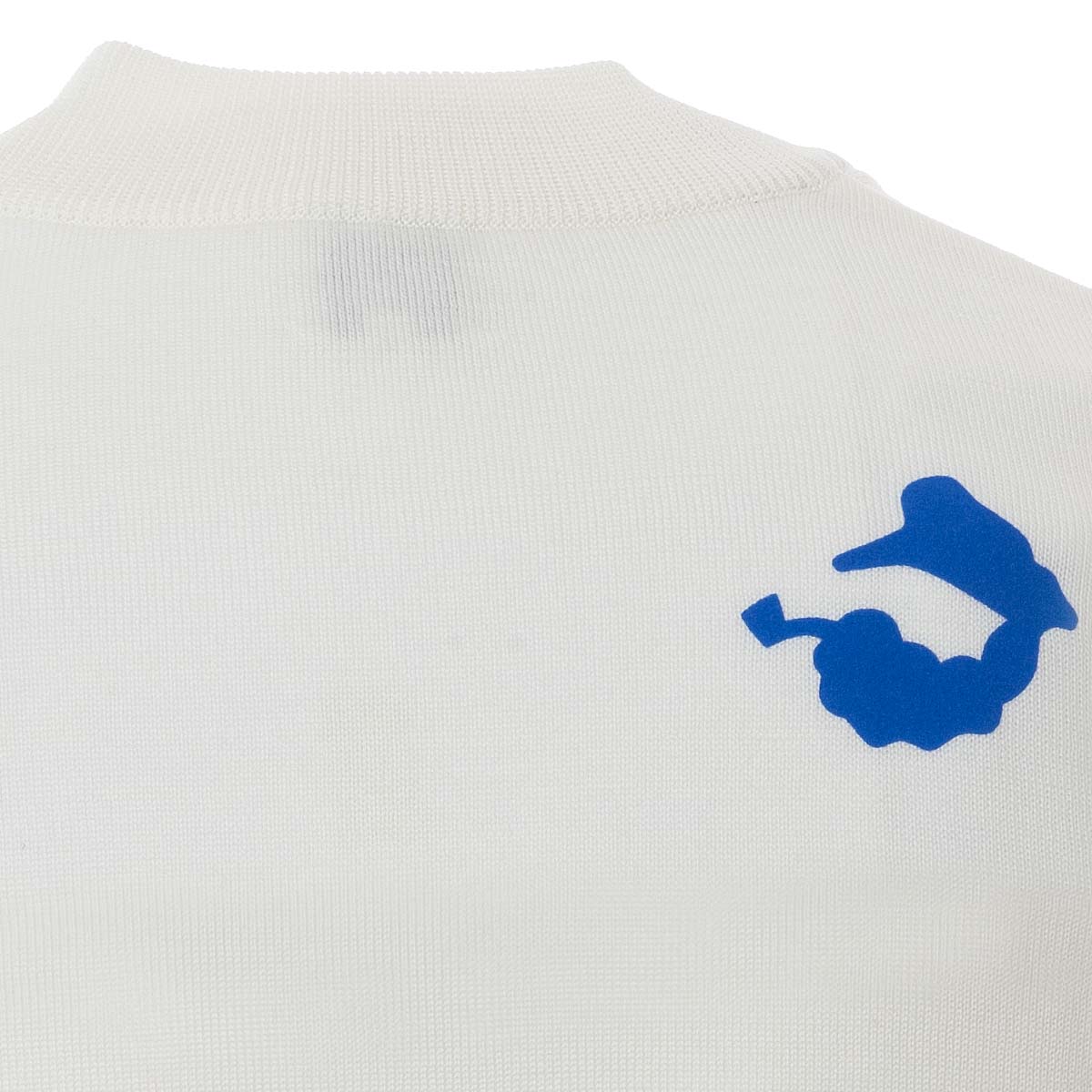 【公式】シナコバ (SINA COVA) ハーフジップセーター 21250030 ホワイトの背面プリント部分