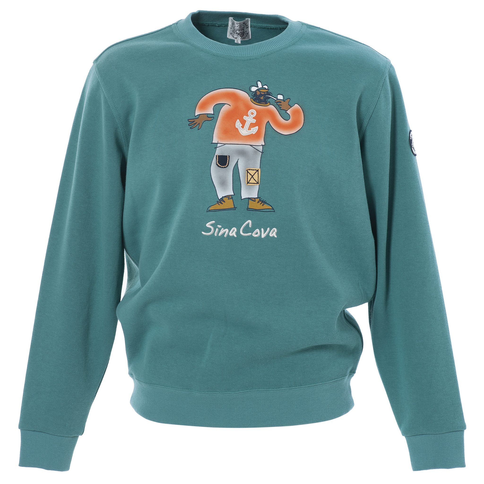 【公式】シナコバ (SINA COVA) クルーネックトレーナー 22220040 グリーンの正面