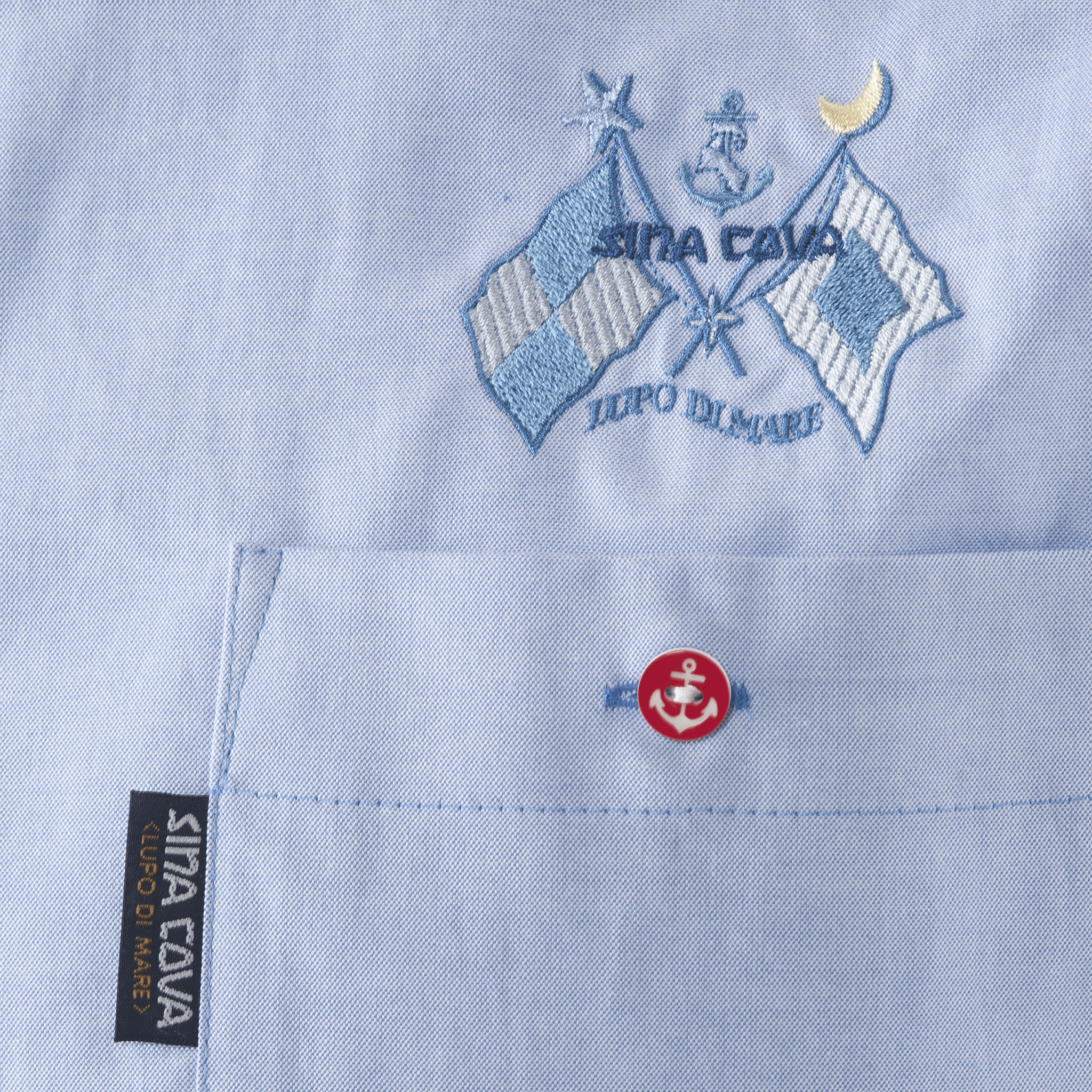 長袖ボタンダウンシャツ ワイシャツ カッターシャツ 刺繍入り スマートカジュアル 23114010