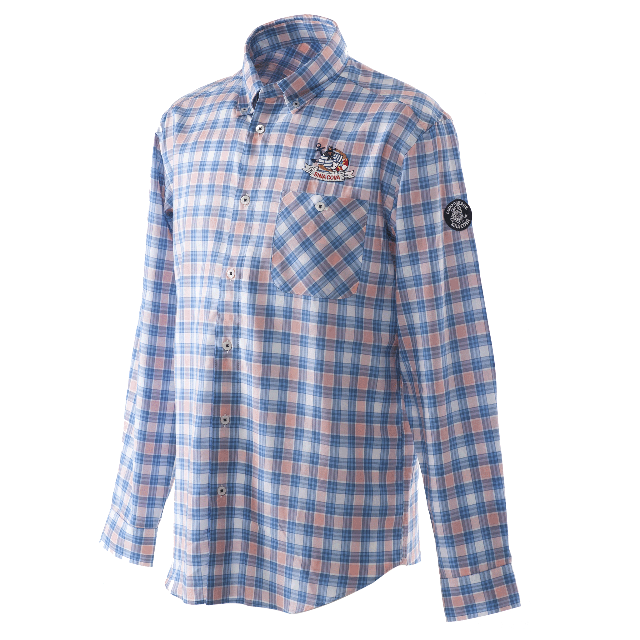 長袖ボタンダウンチェックシャツ 23124020