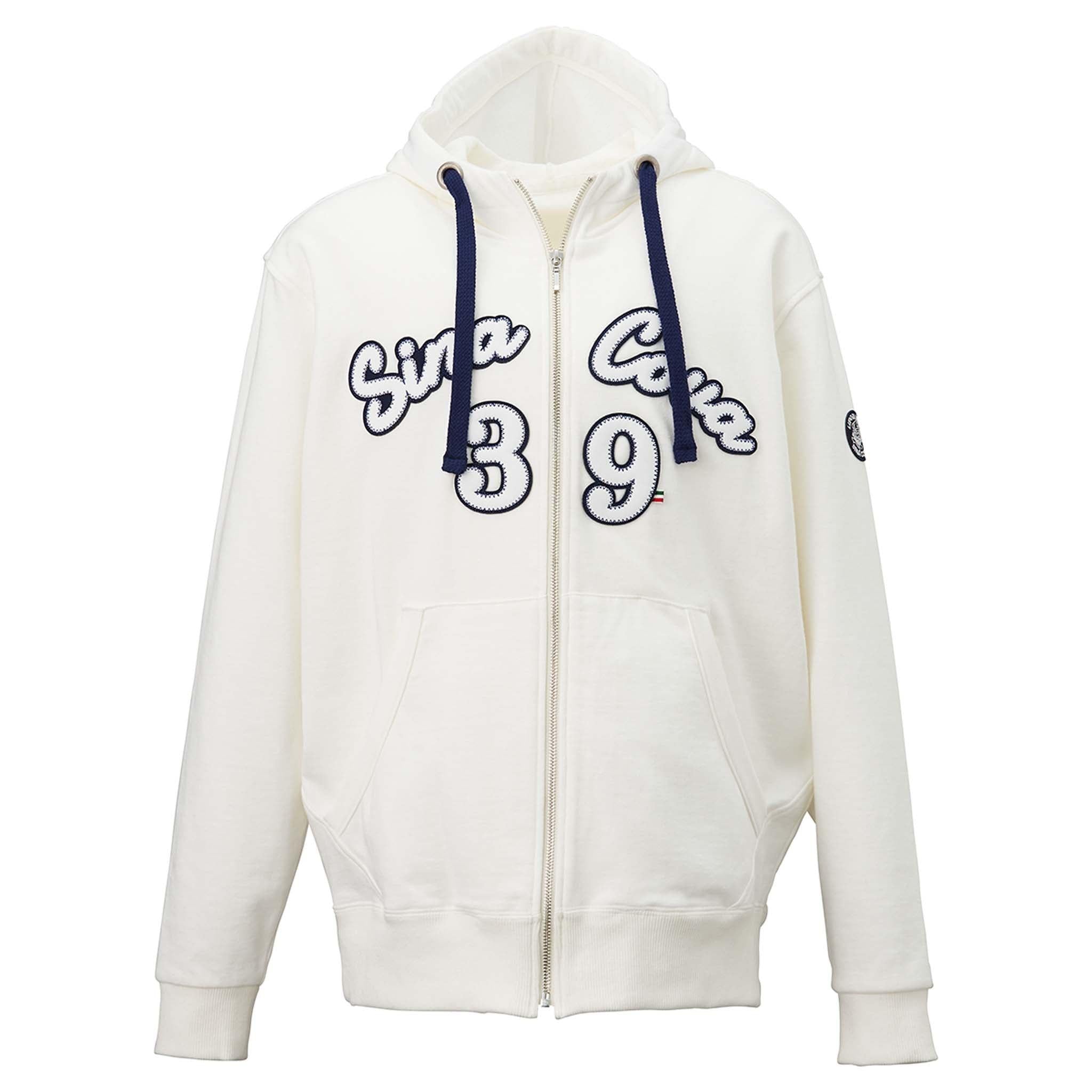 【公式】シナコバ (SINA COVA) ZIPUPパーカー 22123010 ホワイトの正面