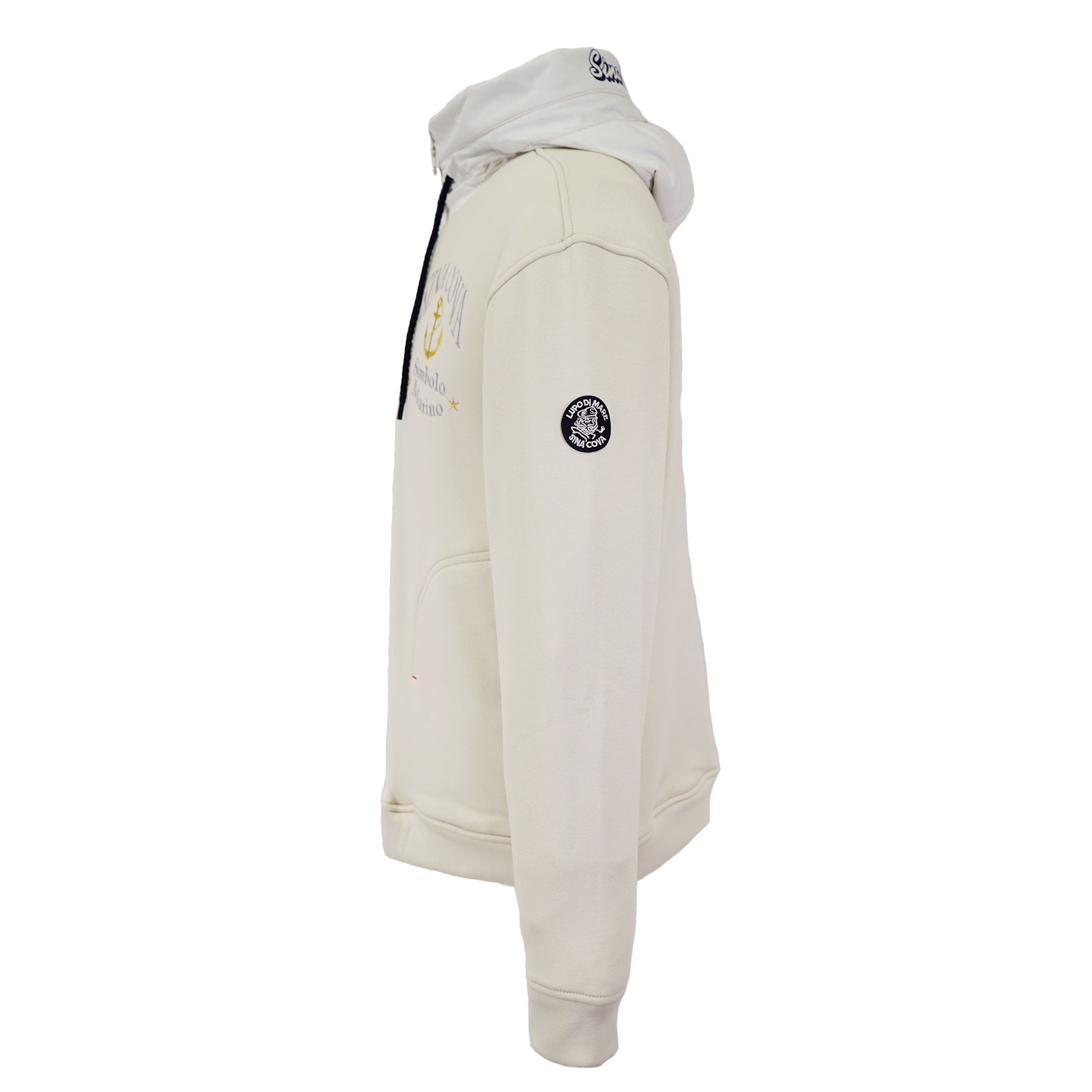 【公式】シナコバ (SINA COVA) フード付きプルオーバー 22220070 オフホワイトのサイド部分