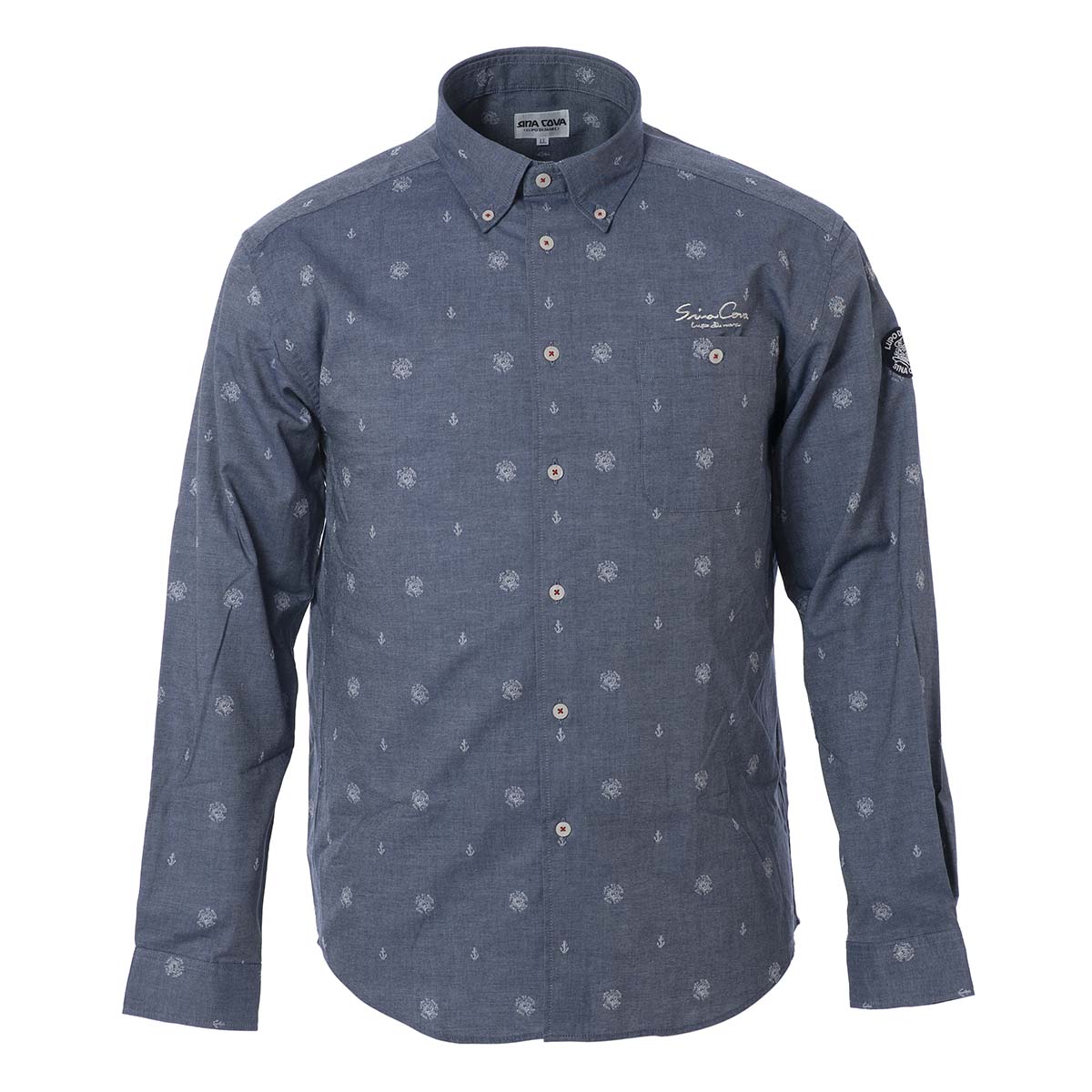 特大號原創提花紐帶襯衫 20224026