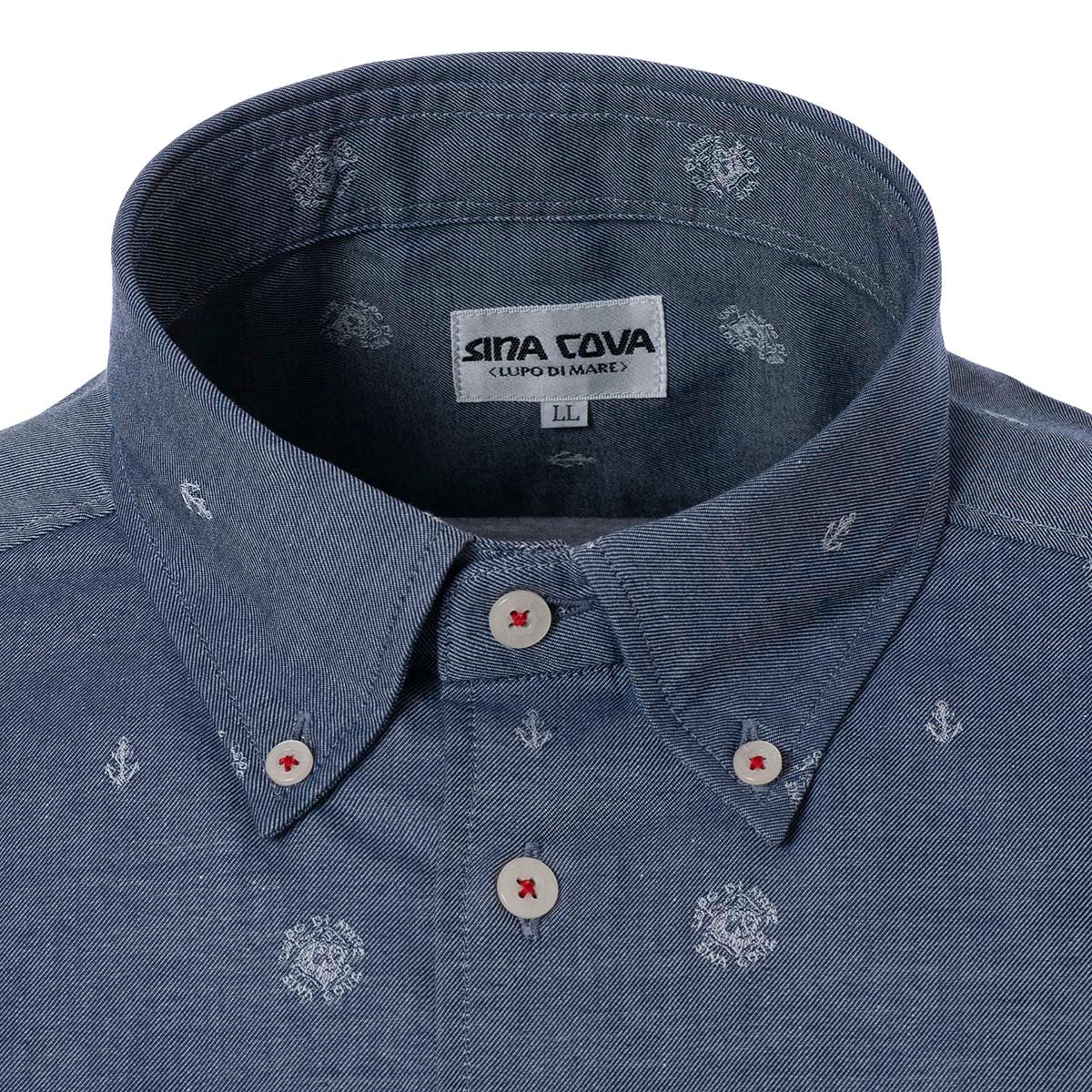 特大號原創提花紐帶襯衫 20224026