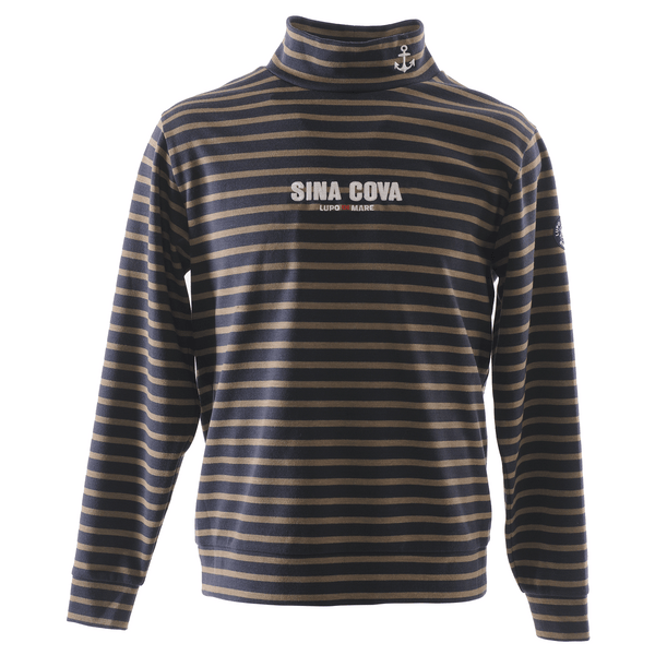 [Official] SINA COVA Turtleneck Long Sleeve Striped T-Shirt Unisex (Unisex) 23250050