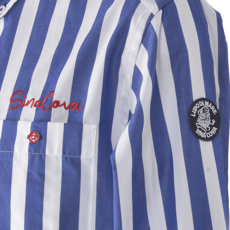 [Official] SINA COVA Long Sleeve Button Down Shirt Striped Pattern 24124020