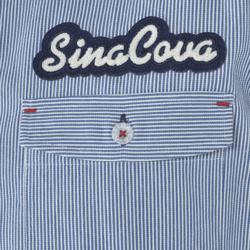 [Official] SINA COVA Striped Denim Shirt 24224030