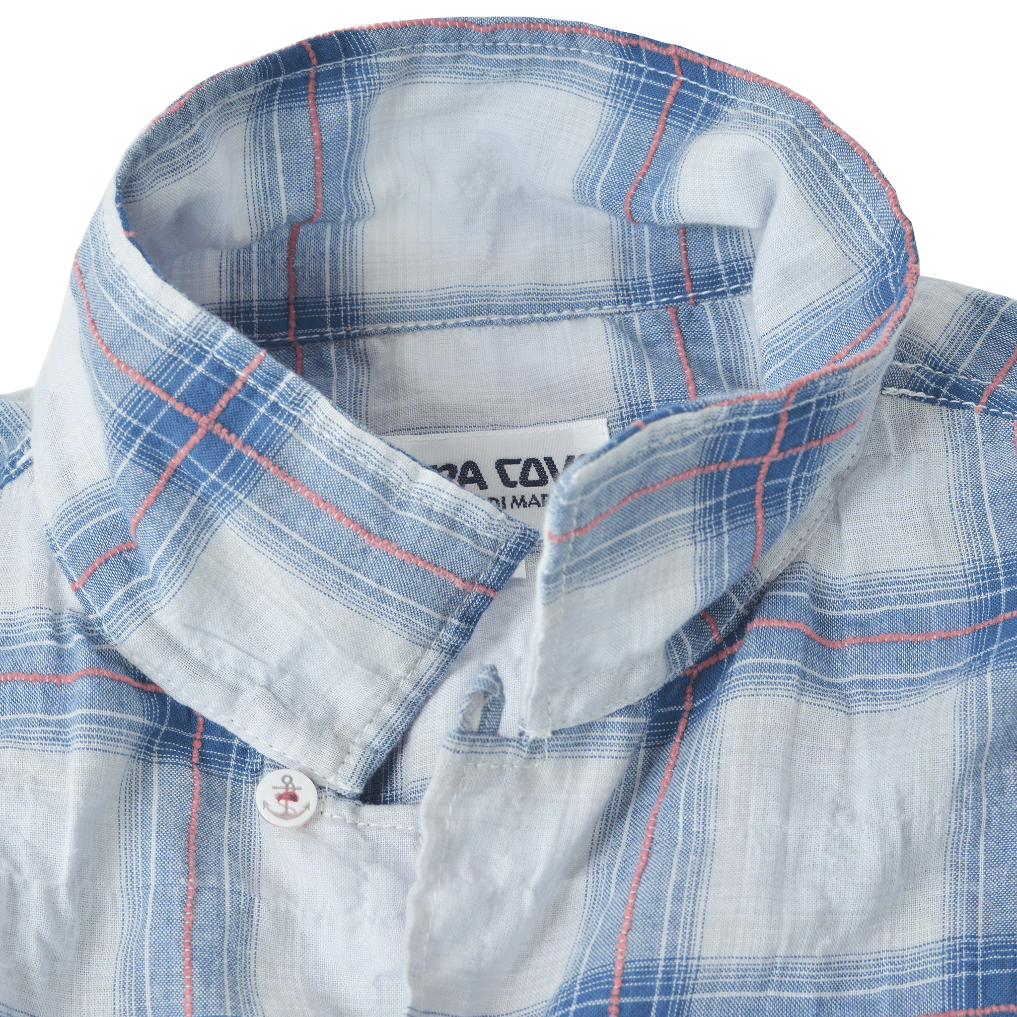 チェック柄長袖開襟シャツ 26124030