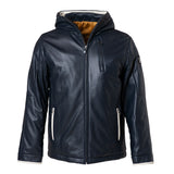 King size hooded leather jacket 18223916