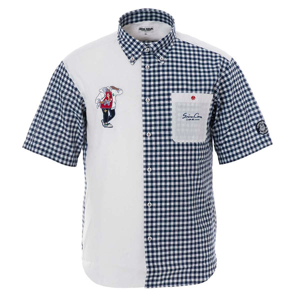 Short -sleeved button down shirt 20124560