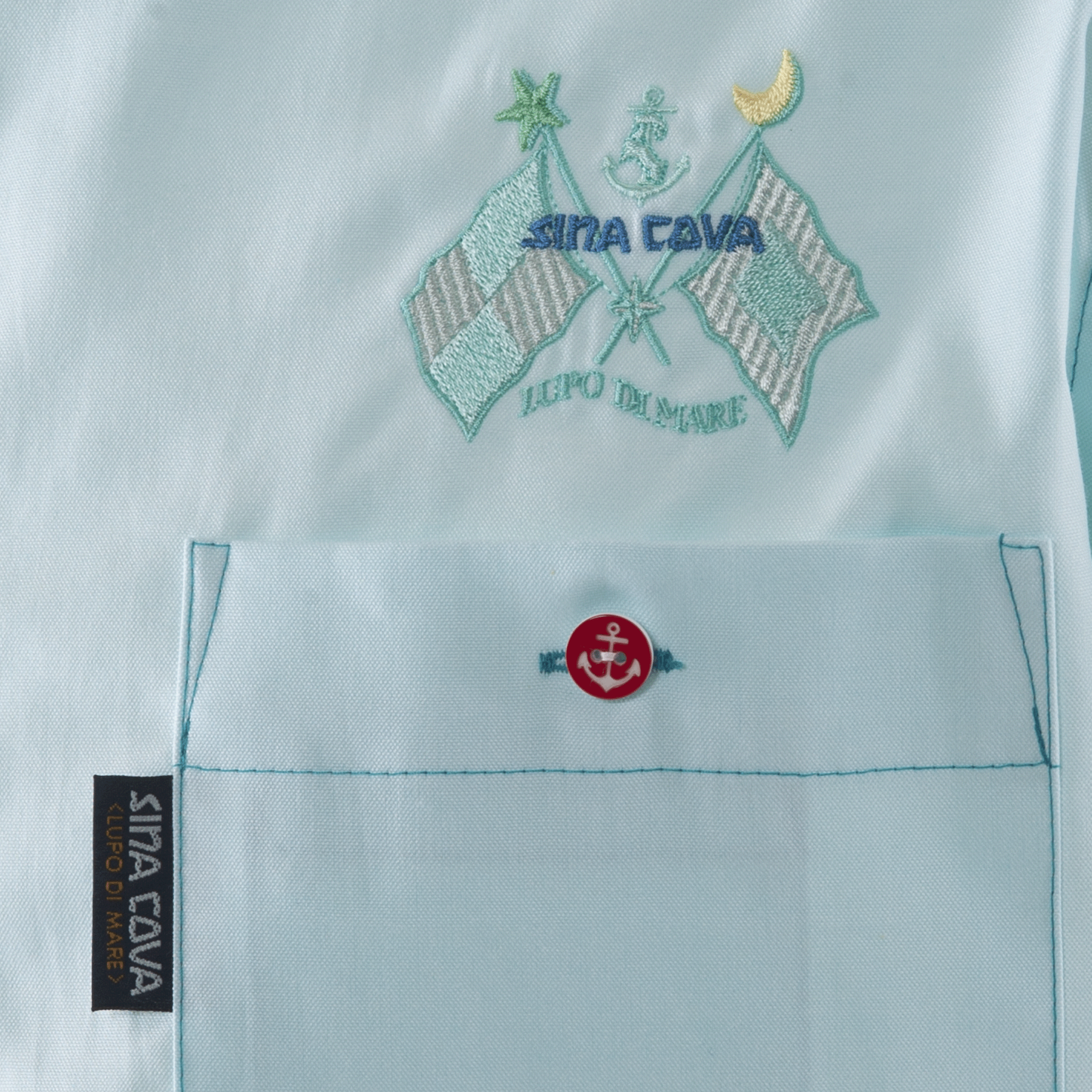[官方] SINA COVA 長袖扣襯衫，正裝襯衫，刺繡，商務休閒，23114010