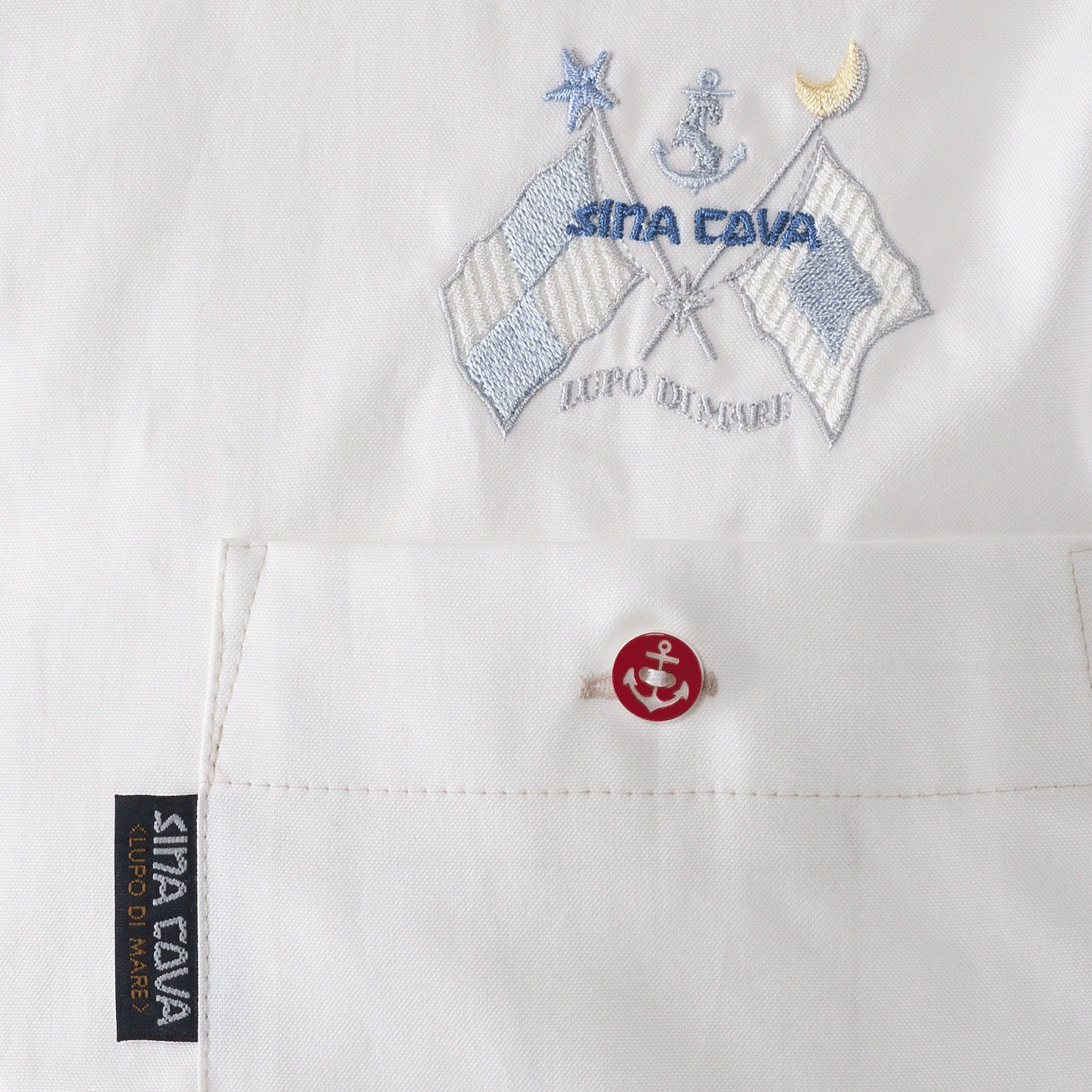 [官方] SINA COVA 長袖扣襯衫，正裝襯衫，刺繡，商務休閒，23114010